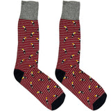 Red Stripe Bird Socks