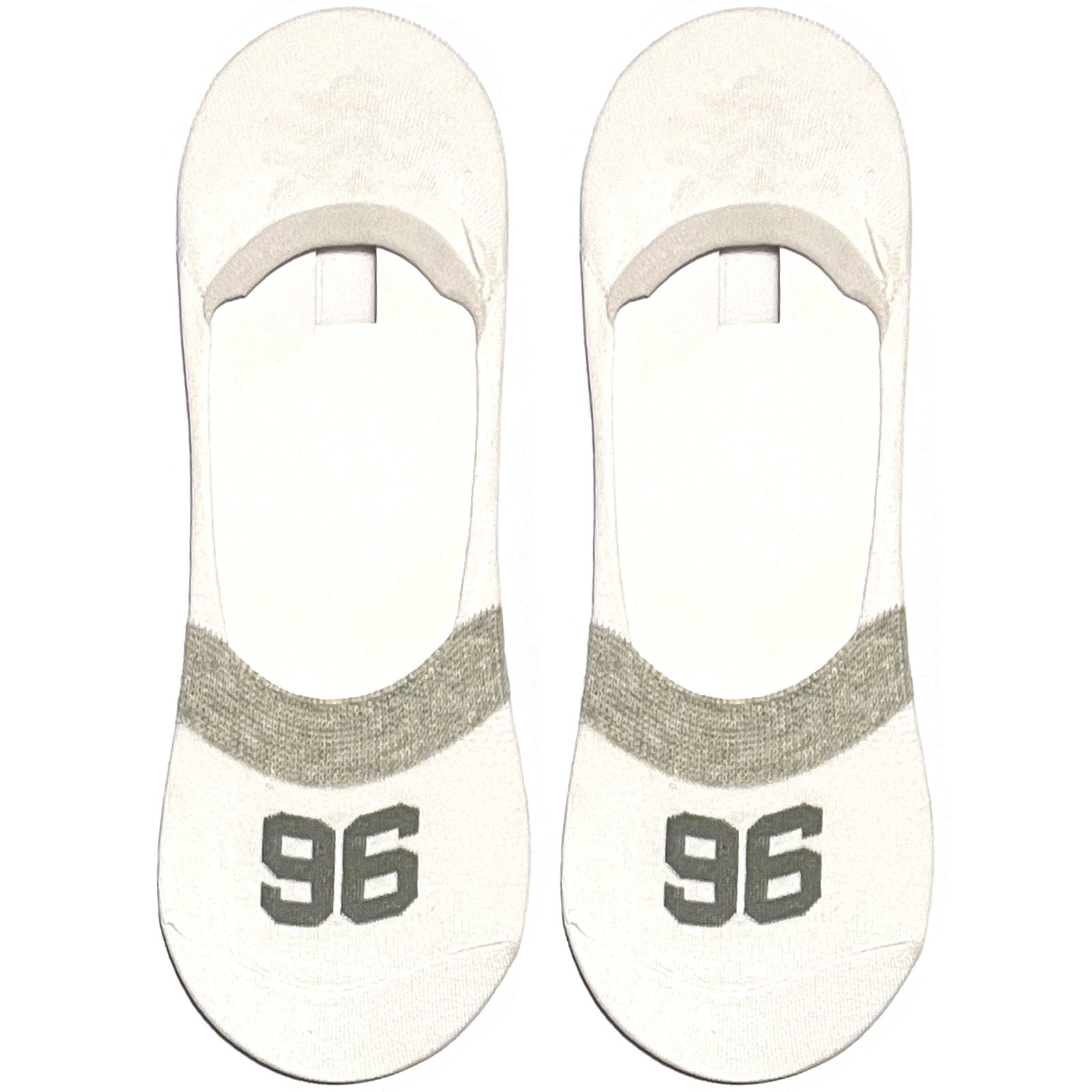White 96 No Show Socks