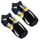 White And Black Fish Ankle Socks