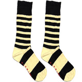 White And Black Stripe Short Crew Socks