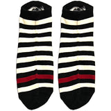 White And Black Stripes Ankle Socks
