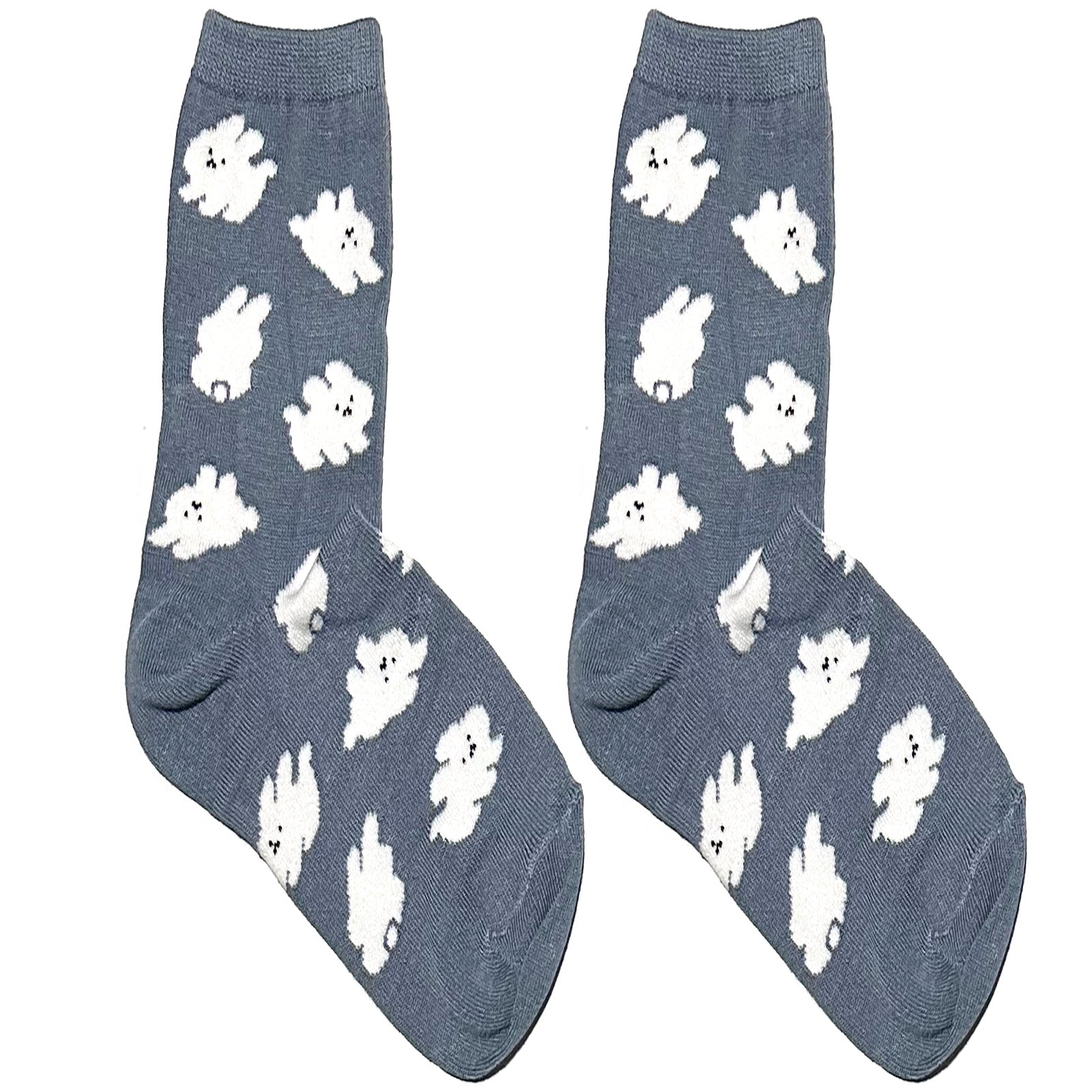 White Rabbit Socks White And Blue Rabbit Short Crew Socks – themensden.pk