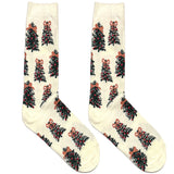 White And Green Tree Short Crew Socks