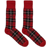 White And Red Chequered Socks