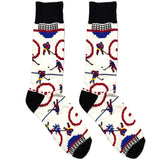 White And Red Ice Hockey Socks