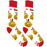 White And Red Mixer Socks