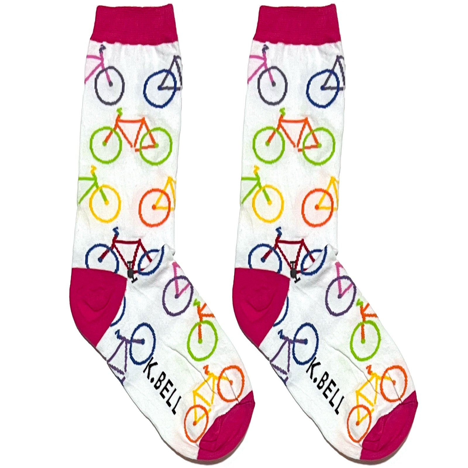 White Bicycle Short Crew Socks