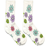 White Flower Vibe Shorts Crew Socks