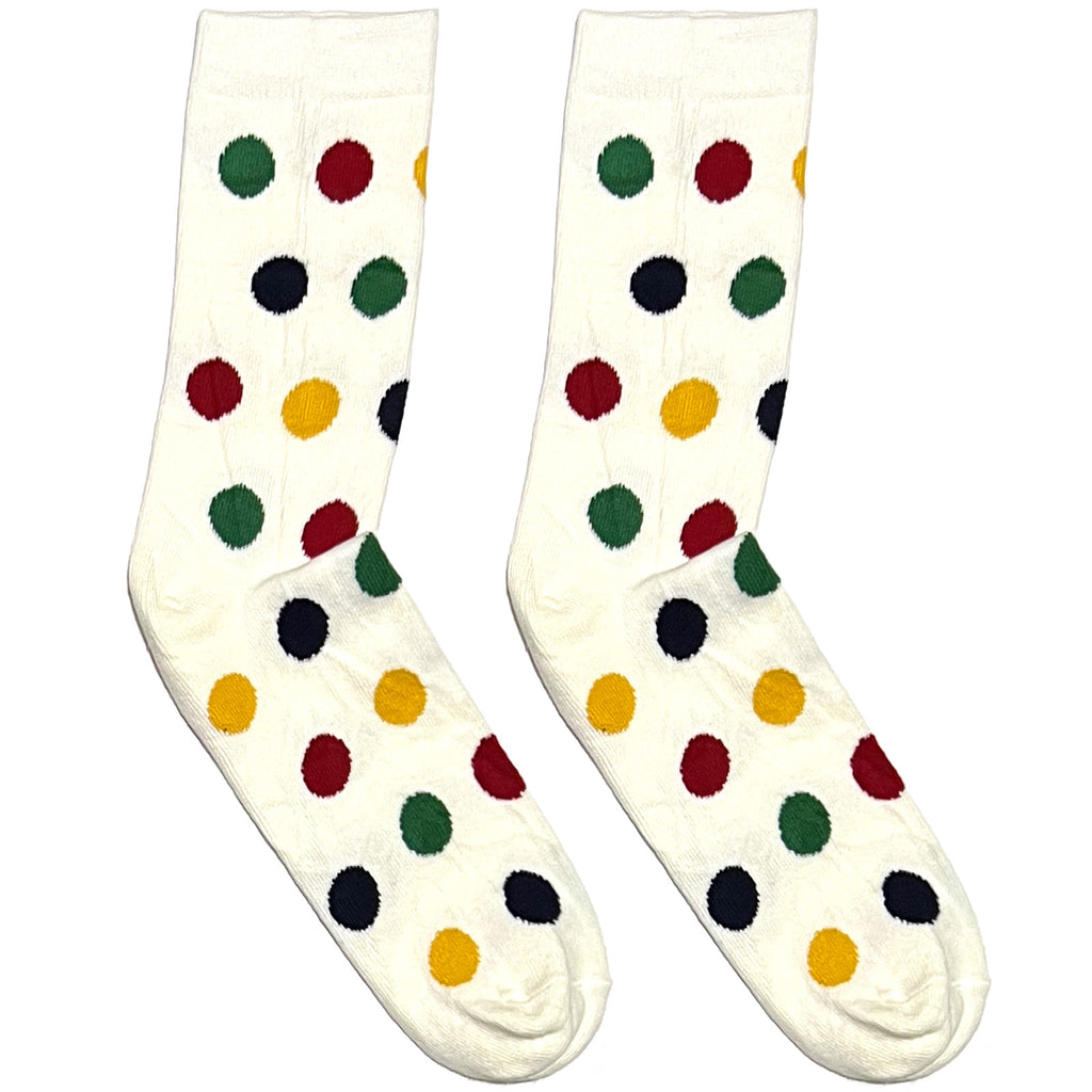 White Multicolor Polka Short Crew Socks – themensden.pk