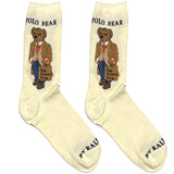 White RL Polo Bear Bag Short Crew Socks