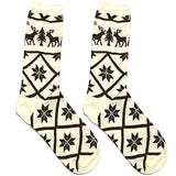 White RL Polo Deer Pattern Short Crew Socks