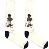 White RL Polo Winter Ski Socks
