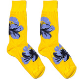Yellow And Blue Flower Socks