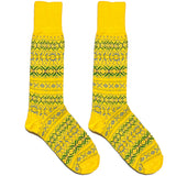 Yellow And Blue Pattern Socks
