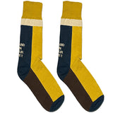 Yellow And Blue Stand On Your Feet Socks