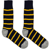 Yellow And Blue Stripes Socks