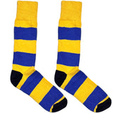 Yellow And Blue Wide Stripes Socks