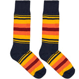 Yellow And Orange Stripes Socks