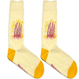 Yellow And Red Castle Socks