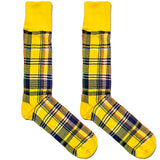 Yellow Chequered Socks