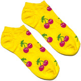 Yellow Cherry Ankle Socks