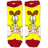 Yellow Odie Garfield Ankle Socks