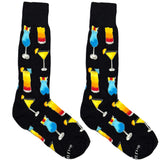 Black Cocktail Fun Socks