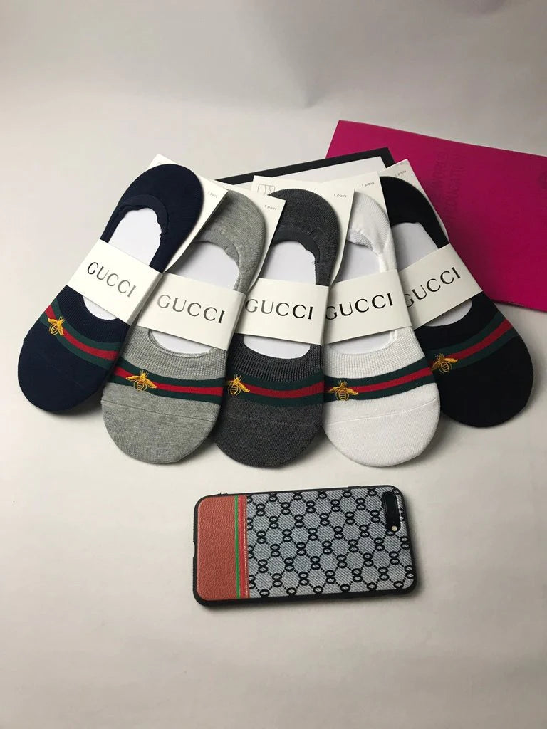 Gucci No Show Socks Pack Of 5 Pairs