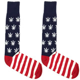 Red And Blue Leaf Socks