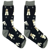 Dark Blue Angry Dog Short Crew Socks