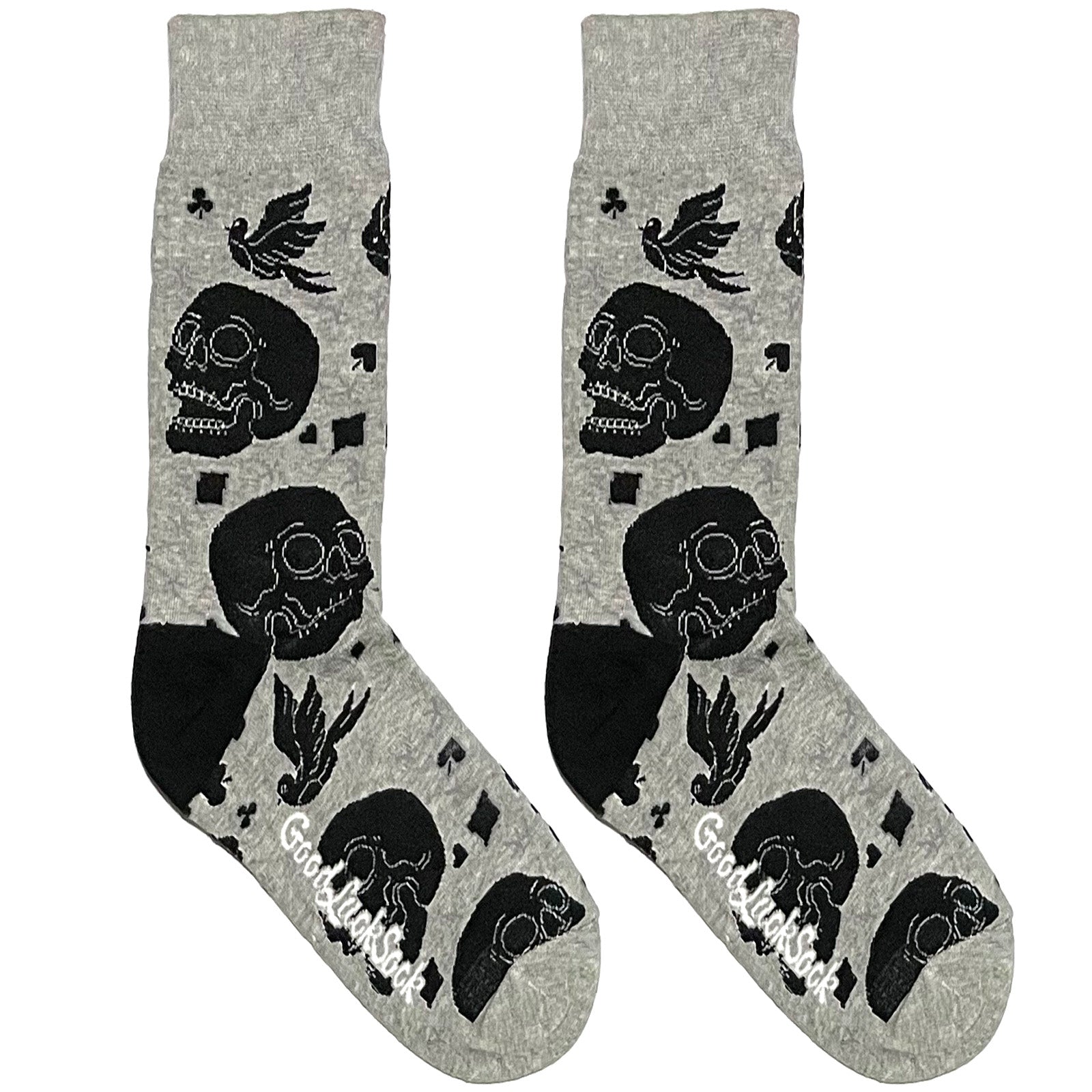 Black And Grey Skull Socks – themensden.pk