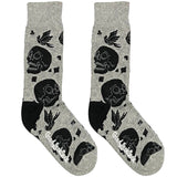 Black And Grey Skull Socks