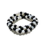 Black And White Beaded Bracelet