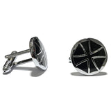 Black And White Round Design Cuff Link