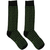 Black Binary Digits Socks