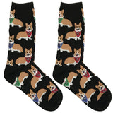 Black Corgi Short Crew Socks