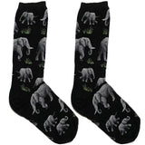 Black Elephant Short Crew Socks