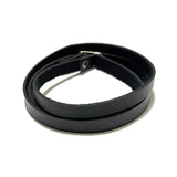 Black Leather Belt Bracelet