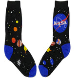 Black Nasa Short Crew Socks