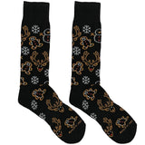 Black Short Bread Deer Socks