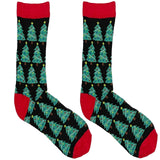 Black And Green Christmas Tree Short Crew Socks