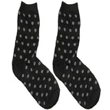 Black And Grey Polka Short Crew Socks