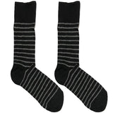 Black And Grey Stripe Socks