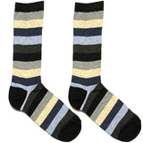 Black And Off White Stripes Socks