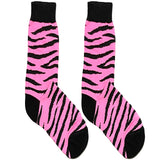 Black And Pink Leopard Short Crew Socks