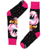 Black And Pink Rabbit Dragon Socks