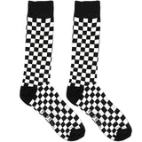 Black And White Chequered Socks