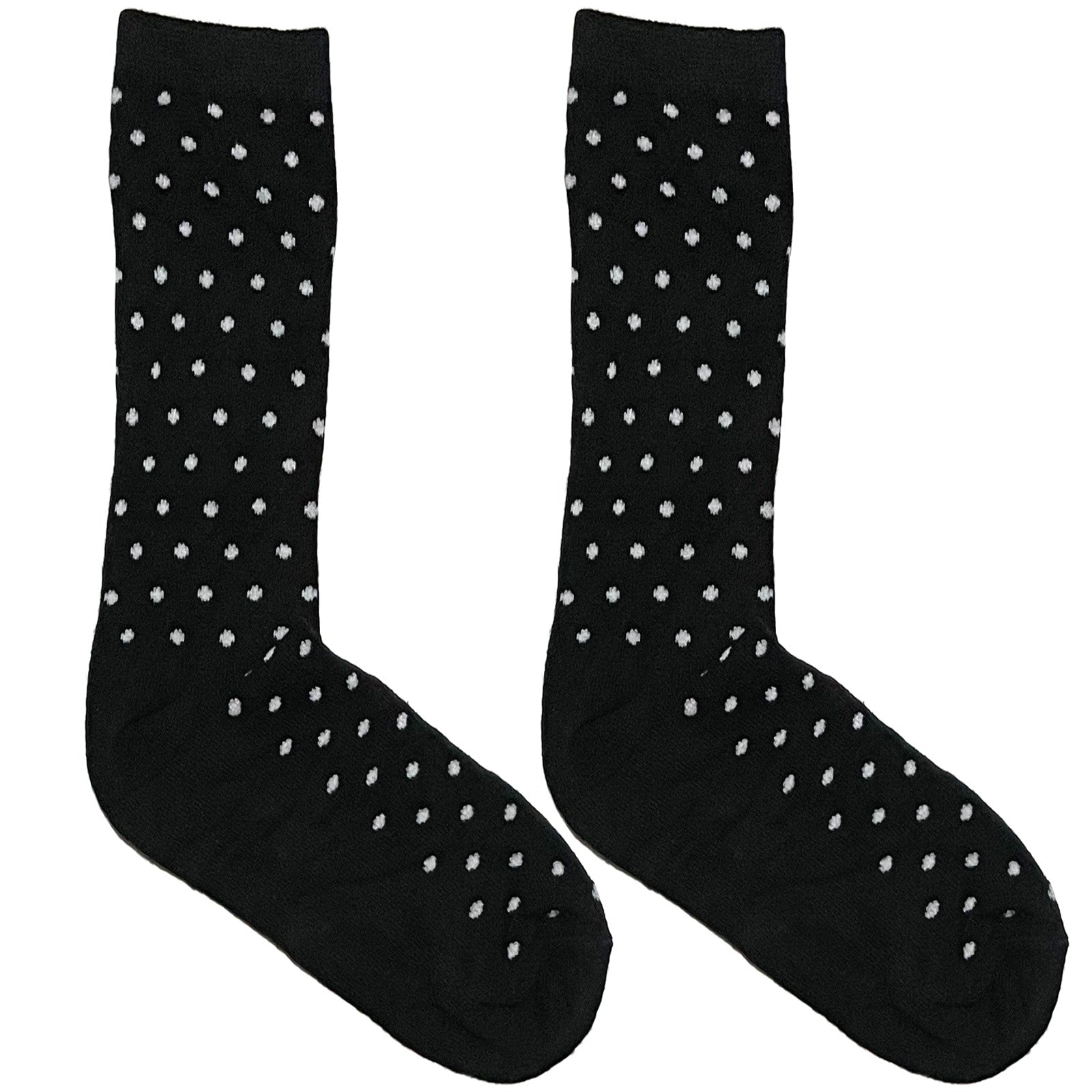 Black And White Polka Pattern Short Crew Socks