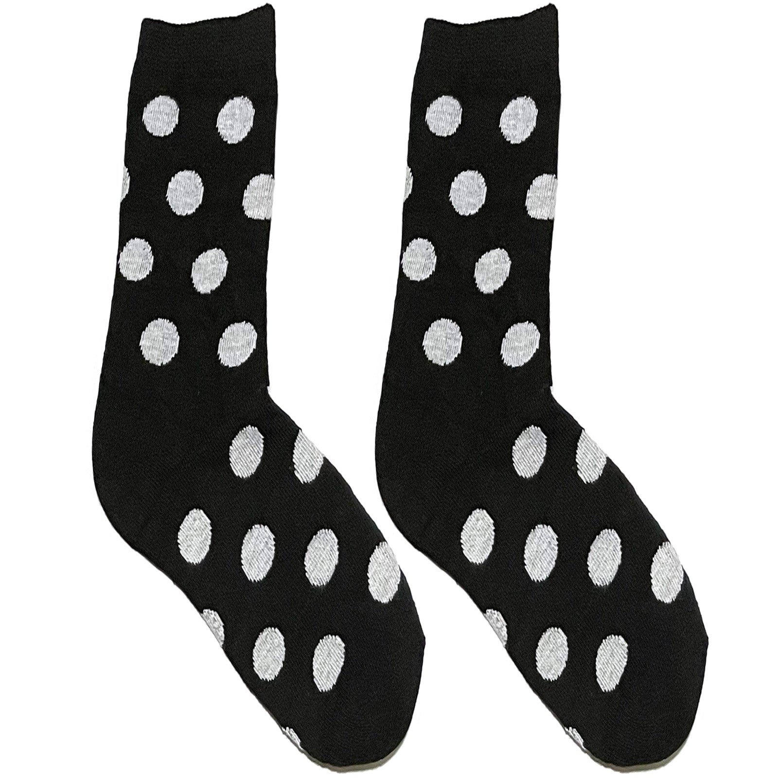 Black And White Polka Short Crew Socks