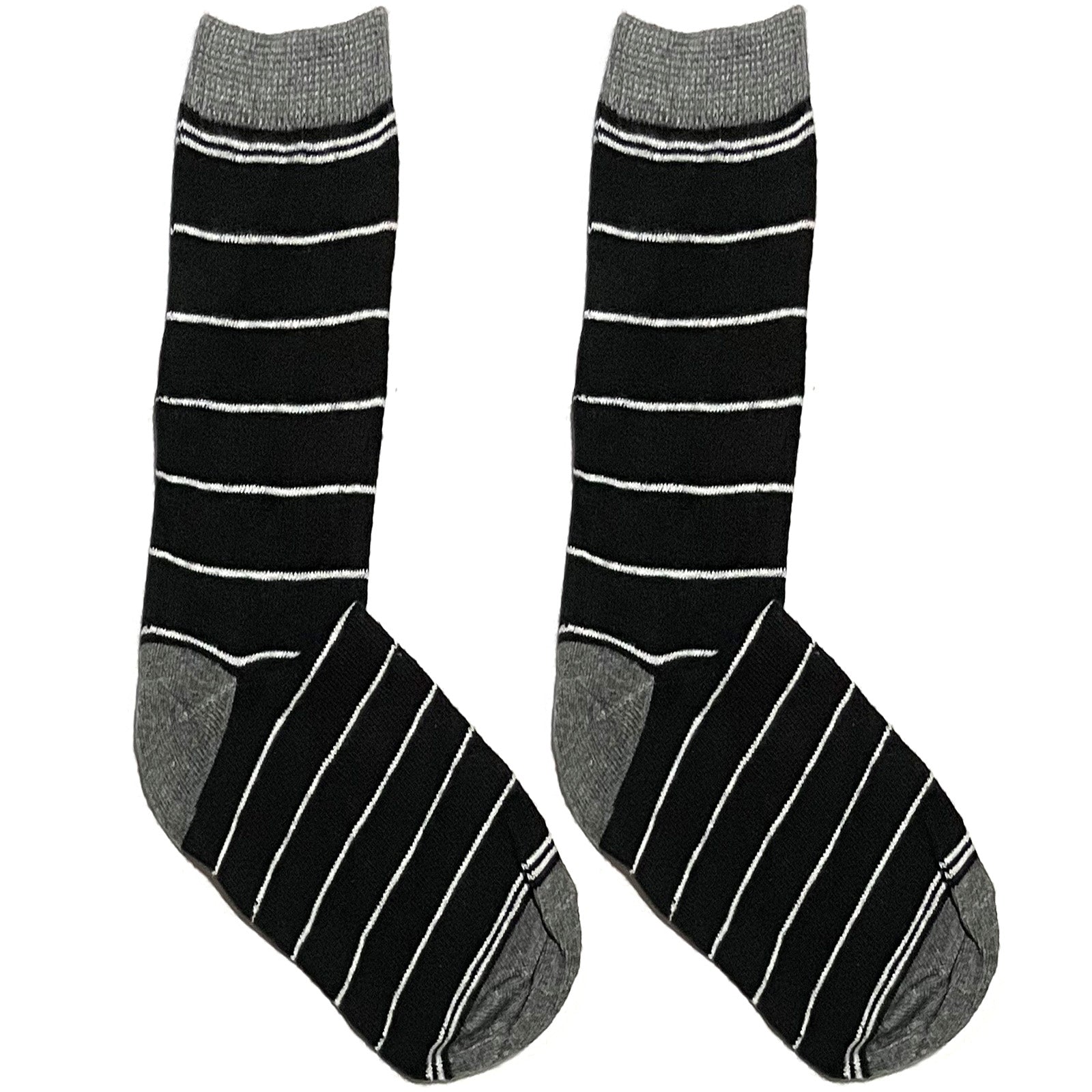 Black And White Stripes Short Crew Socks